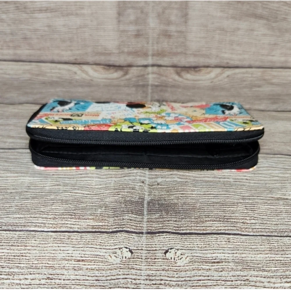 Disney Parks retro characters clutch zip around wallet